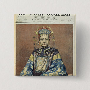 Tz'U-Hsi Empress Dowager van China Vierkante Button 5,1 Cm