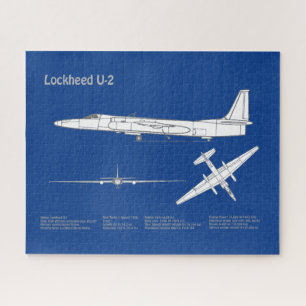 U-2 Dragon Lady - Vliegtuig Blauwdruk Plannen ABD Legpuzzel
