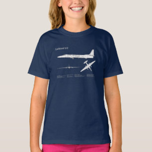 U-2 Dragon Lady - Vliegtuig Blauwdruk Plannen ABD T-shirt