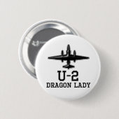 U-2 spionagevlak ronde button 5,7 cm (Voorkant /achterkant)