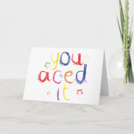 U aced het Gelukwensen Kaart