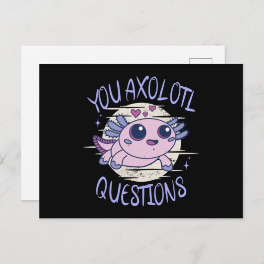 U axolotl vragen briefkaart (Voorkant / Achterkant)