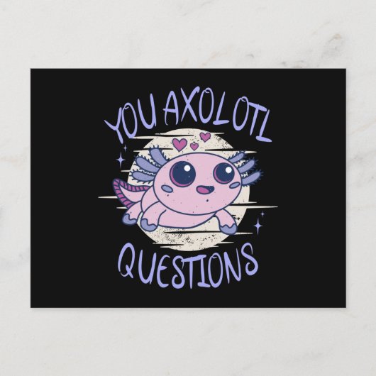 U axolotl vragen briefkaart (Voorkant)
