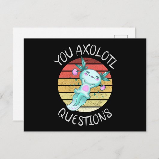U axolotl vragen briefkaart (Voorkant / Achterkant)