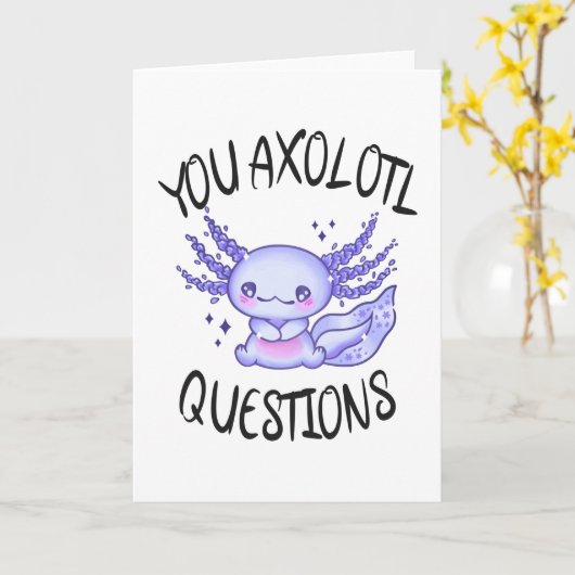 U axolotl vragen kaart (Gele Bloem)