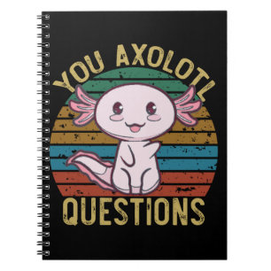 U Axolotl Vragen Retro 90s Funny Axolotl Notitieboek