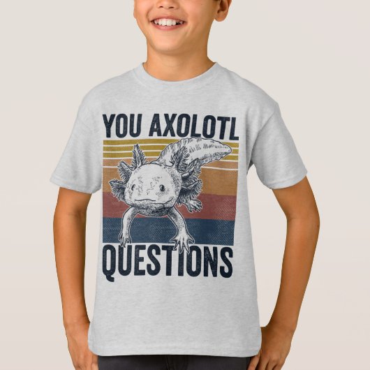U axolotl vragen t-shirt (Voorkant)