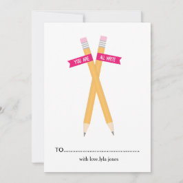 U bent allen een Valentijnsdagkaart schrijven Feestdagenkaart