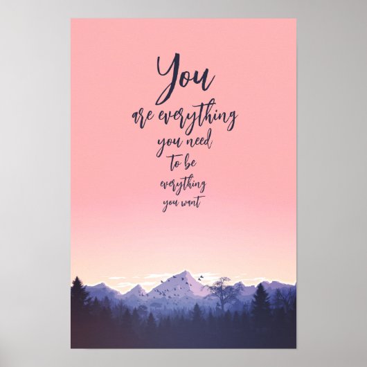 U bent alles wat u nodig hebt poster (Voorkant)