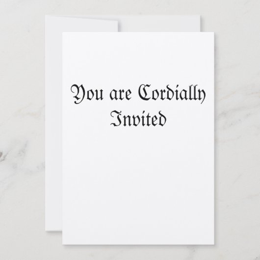 U bent Cordially uitgenodigd Kaart (Voorkant)