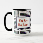 U bent de beste geïnspireerde gestreept persoon mok (Links)