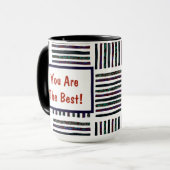 U bent de beste geïnspireerde gestreept persoon mok (Voorkant links)