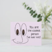 U bent de coolste persoon Fun Quote Briefkaart (Staand voorkant)