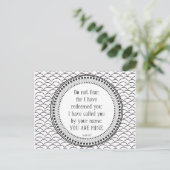 U bent de mijne, zwart-witte scriptie briefkaart (Staand voorkant)