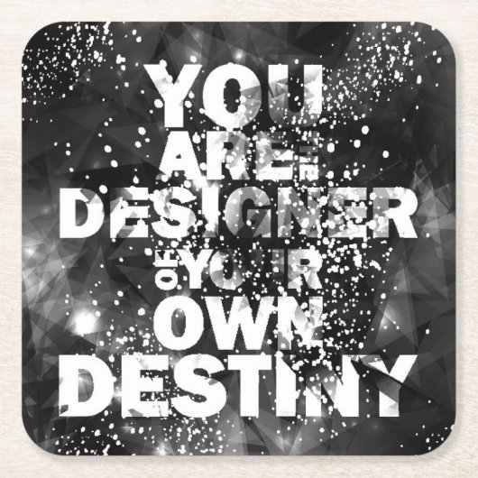 U bent de ontwerper van uw eigen bestemming vierkante kartonnen onderzetter (Voorkant)