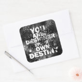 U bent de ontwerper van uw eigen bestemming vierkante sticker (Envelop)