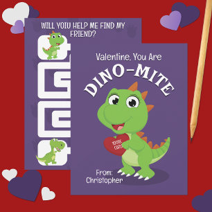 U bent Dino-Mite Dinosaur Classroom Valentijnse Notitiekaartje