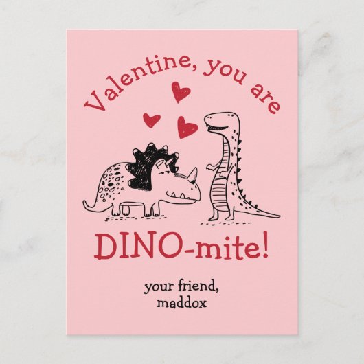 U bent Dinosaur Valentijn Briefkaart (Voorkant)