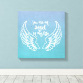 U bent een Angel Quote Canvas Afdruk (Insitu (Houten vloer))