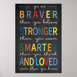 U bent een braver Classroom Poster