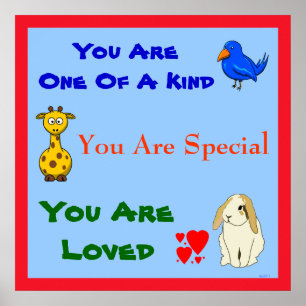 U bent een dierlijk Inspirerend Kinder citaat Poster