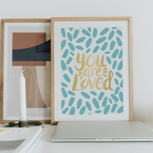 U bent een geliefde Motivatie gouden Typografie Poster