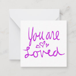 U bent een geliefde Valentijn Notitiekaartje