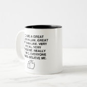 U BENT EEN GROOT SCHOONVADER, EEN GROOT SCHOONVADE TWEEKLEURIGE KOFFIEMOK (Voorkant links)