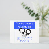 U bent een ongehoorzaam meisje geweest briefkaart (Staand voorkant)