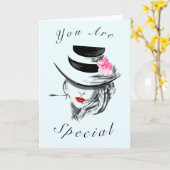 U bent een speciale Kaart, mysterieuze vrouw met P Kaart (Gele Bloem)