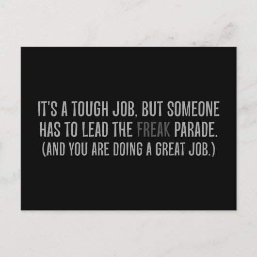 U bent een uitstekende leider briefkaart (Voorkant)