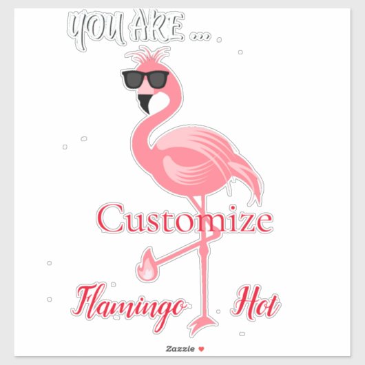 U bent Flamingo Hot Thunder_Cove Sticker (Vel)