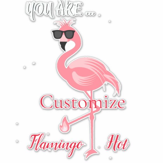 U bent Flamingo Hot Thunder_Cove Sticker (Voorkant)