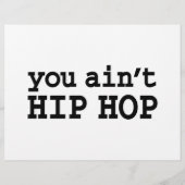 U bent geen HIP HOP Flyer (Achterkant)