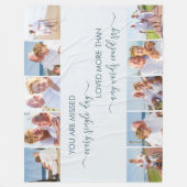 U bent gemist 10 Foto Collage Blue Herdenking Fleece Deken (Voorkant)