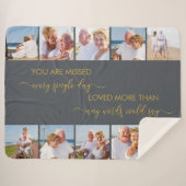 U bent gemist 10 Foto grijs gedenken Sherpa Deken (Voorkant (horizontaal))