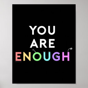 U bent genoeg Citaat voor Mental Health Awareness Poster