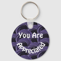 U bent gewaardeerd Paarse zwarte cirkels Bedankt