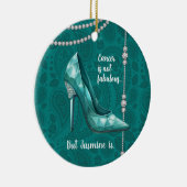 U bent geweldig Blauwgroen eierstokkanker Keramisch Ornament (Rechts)