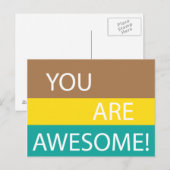 U bent geweldige briefkaart (Voorkant / Achterkant)