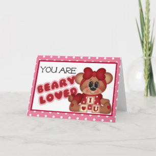 U bent het Beary van Gehouden Wenskaart van Feestdagen Kaart