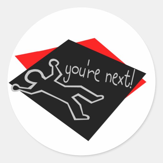 U bent het Volgende Overzicht van de Chalk Ronde Sticker (Voorkant)