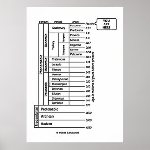 U bent hier (Geologische Leeftijd van de Aarde) Poster