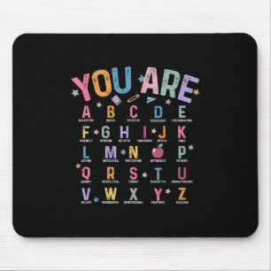 U bent letters alfabet leren ABC Inspiratie Te Muismat