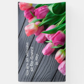 U bent net zo welkom... spandoek (Verticaal)