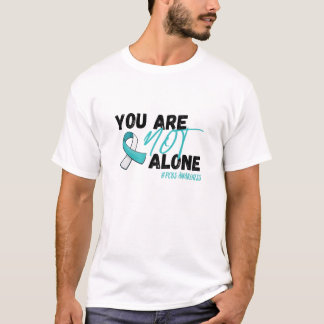 U bent niet alleen PCOS Blauwgroen lint T-shirt