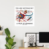U bent niets anders dan een pak neuronen (synapse) poster (Thuiskantoor)