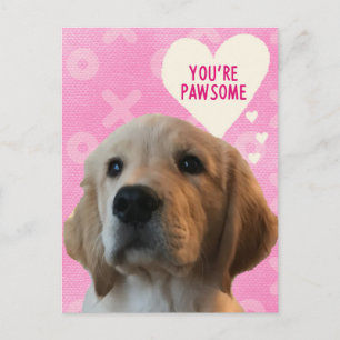 U bent PAWSOME Golden Valentijn's Day Briefkaart