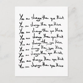 U bent STRONGER dan u denkt! Briefkaart