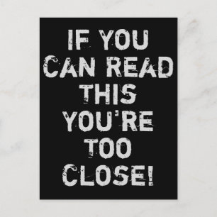 U bent te dicht Briefkaart van het Anti-Sociale Ci